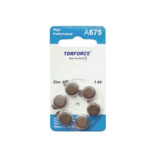 PR44 Zinco Ar Bateria auditiva A675-6B
